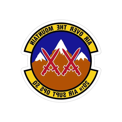 20 Air Support Operations Squadron ACC (U.S. Air Force) REVERSE PRINT Transparent Die-Cut STICKER - The Sticker Space