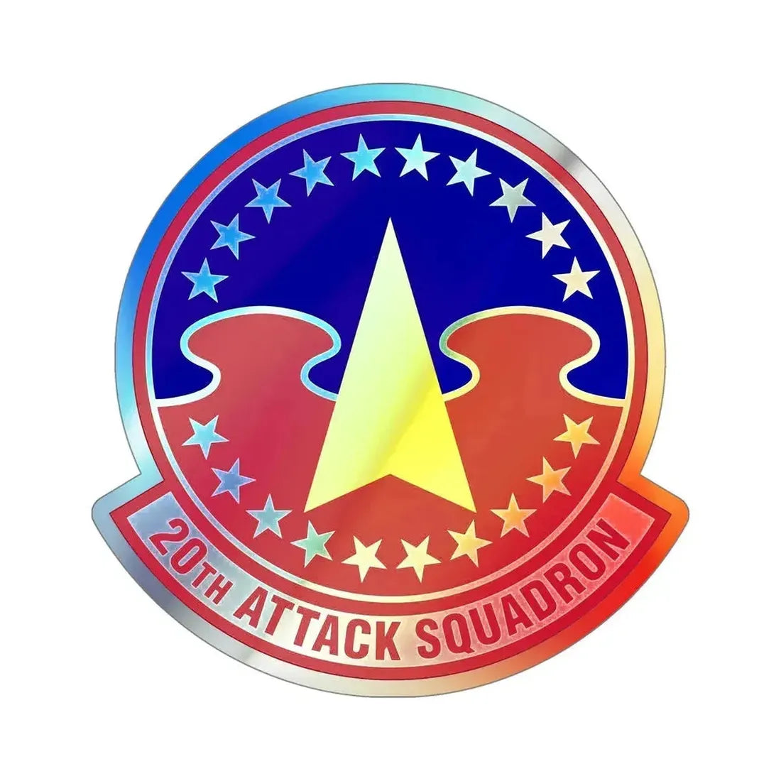 20 Attack Squadron ACC (U.S. Air Force) Holographic STICKER Die-Cut Vinyl Decal 5 Inch Holographic - The Sticker Space