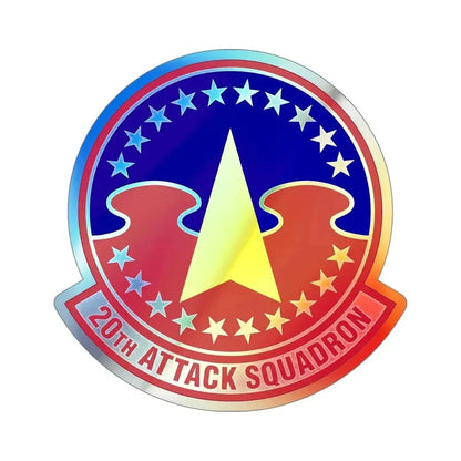 20 Attack Squadron ACC (U.S. Air Force) Holographic STICKER Die-Cut Vinyl Decal 5 Inch Holographic - The Sticker Space