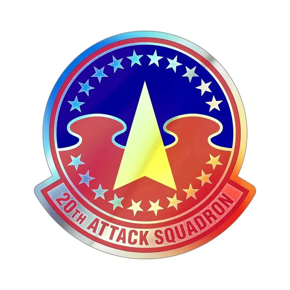 20 Attack Squadron ACC (U.S. Air Force) Holographic STICKER Die-Cut Vinyl Decal 6 Inch Holographic - The Sticker Space