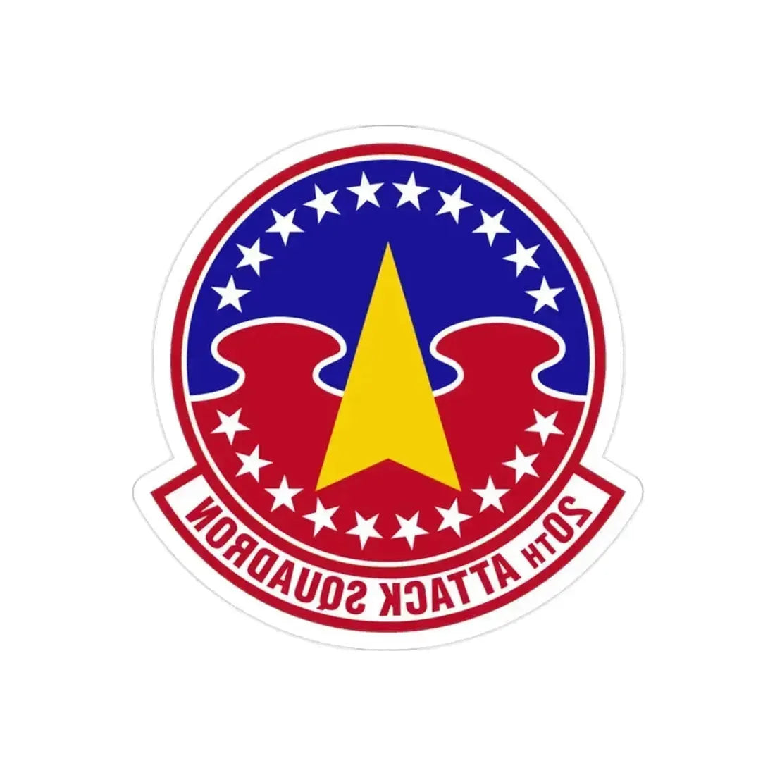 20 Attack Squadron ACC (U.S. Air Force) REVERSE PRINT Transparent Die-Cut STICKER 2 Inch Die-Cut Transparent - The Sticker Space