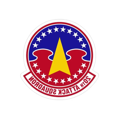 20 Attack Squadron ACC (U.S. Air Force) REVERSE PRINT Transparent Die-Cut STICKER 2 Inch Die-Cut Transparent - The Sticker Space