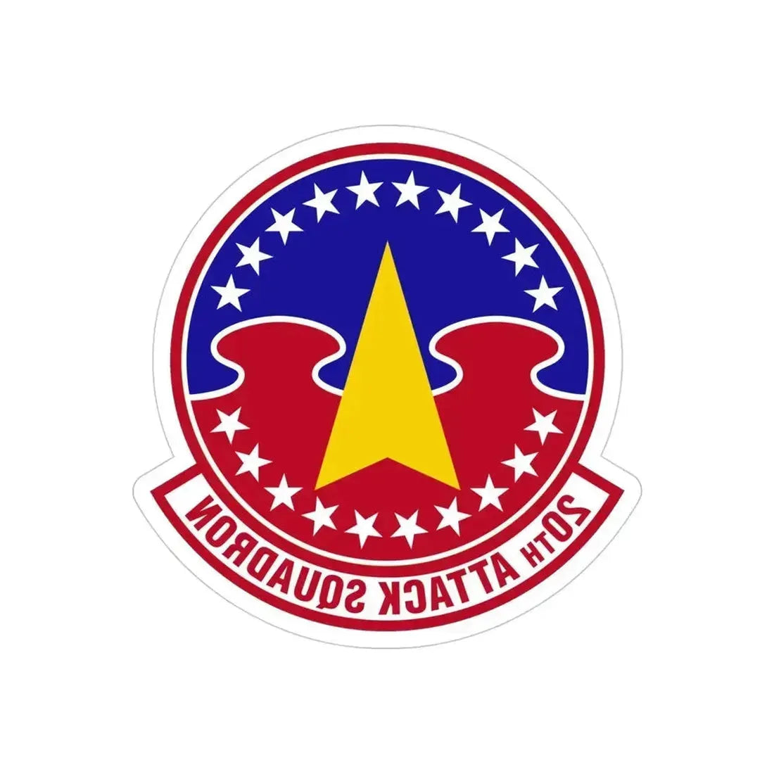 20 Attack Squadron ACC (U.S. Air Force) REVERSE PRINT Transparent Die-Cut STICKER 4 Inch Die-Cut Transparent - The Sticker Space