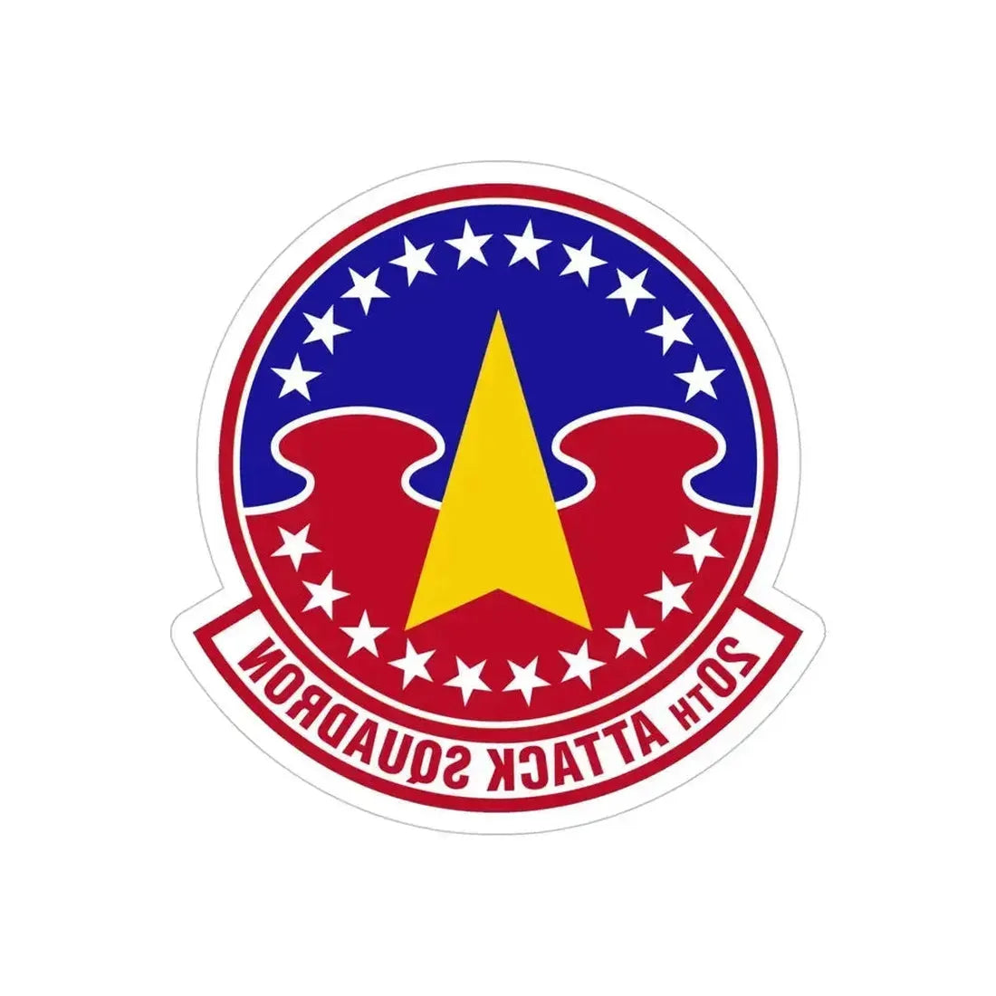 20 Attack Squadron ACC (U.S. Air Force) REVERSE PRINT Transparent Die-Cut STICKER 5 Inch Die-Cut Transparent - The Sticker Space
