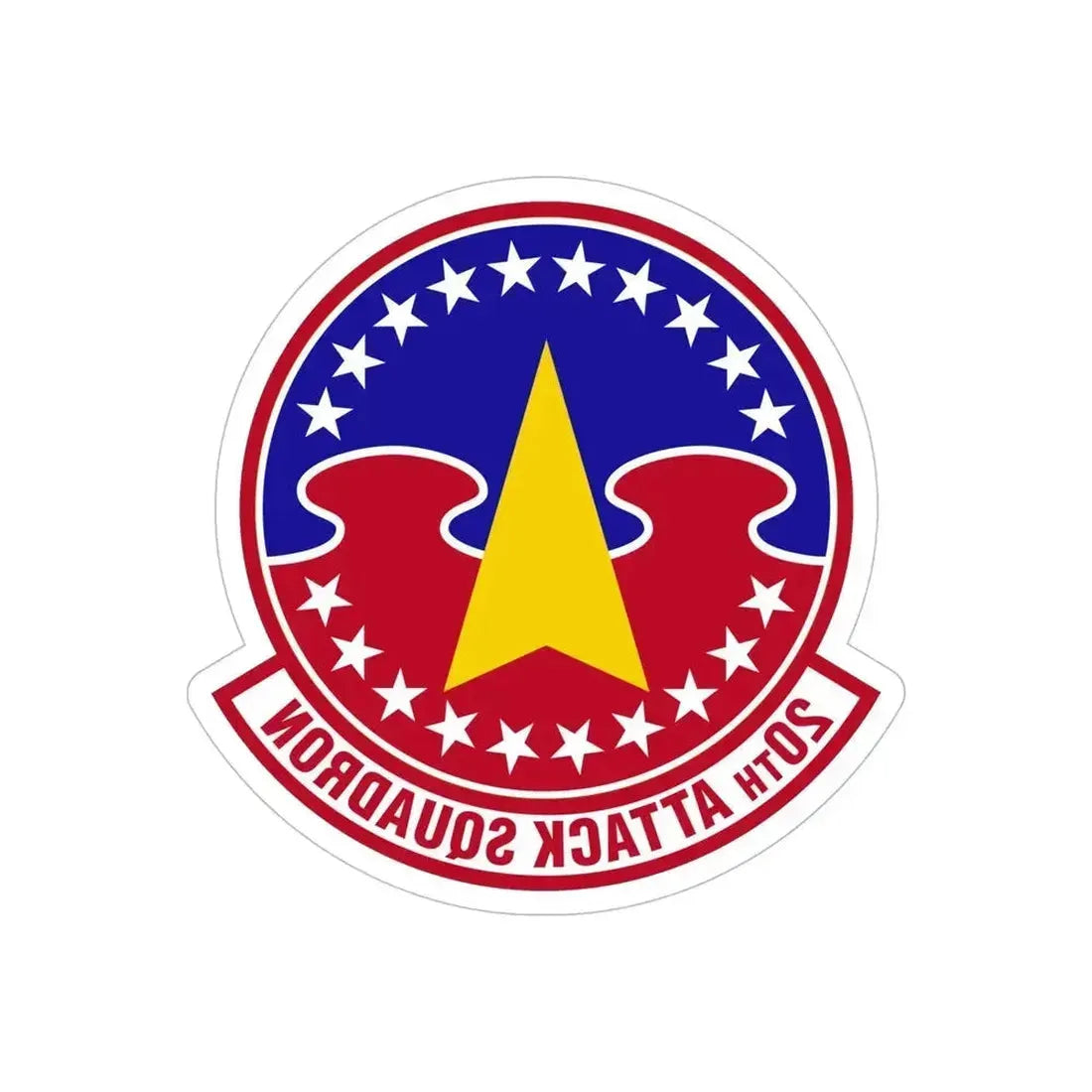 20 Attack Squadron ACC (U.S. Air Force) REVERSE PRINT Transparent Die-Cut STICKER 6 Inch Die-Cut Transparent - The Sticker Space