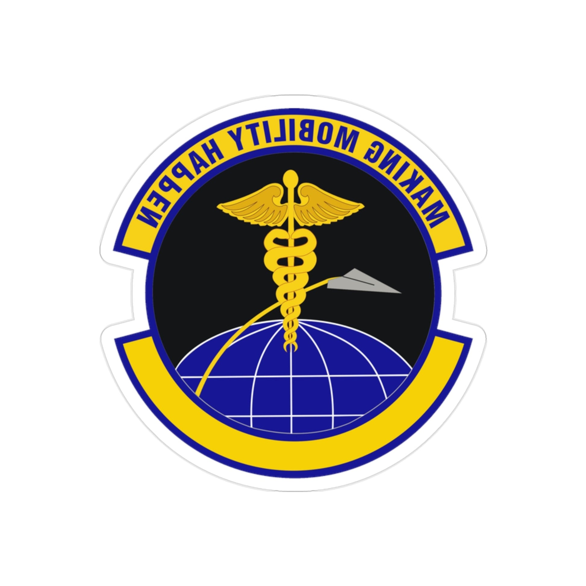 20 Healthcare Operations Squadron ACC (U.S. Air Force) REVERSE PRINT Transparent STICKER-2" × 2"-The Sticker Space