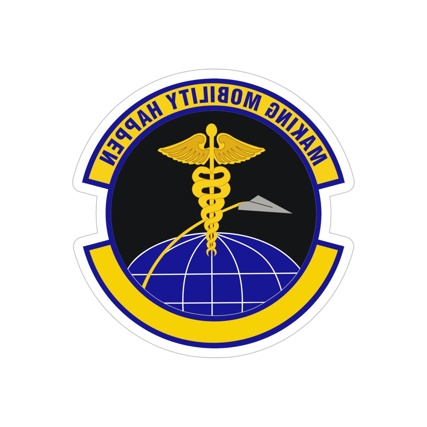 20 Healthcare Operations Squadron ACC (U.S. Air Force) REVERSE PRINT Transparent STICKER-5" × 5"-The Sticker Space