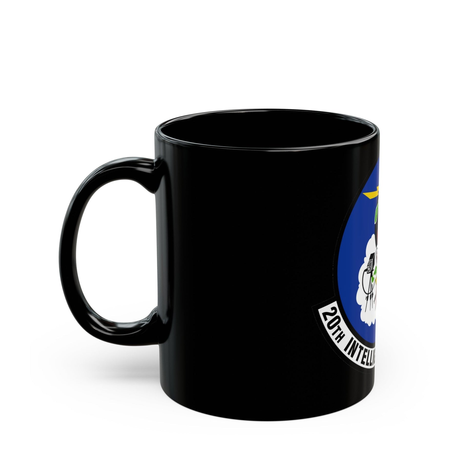 20 Intelligence Squadron ACC (U.S. Air Force) Black Coffee Mug-The Sticker Space