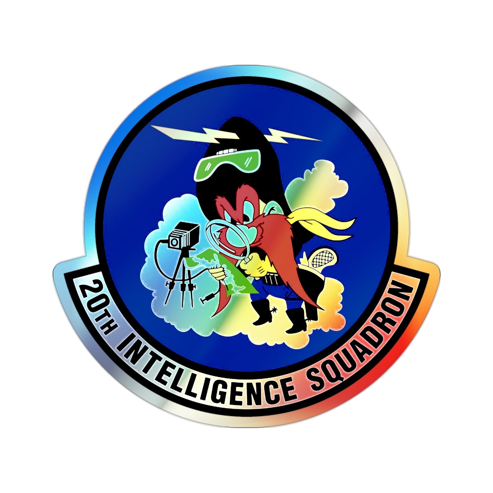 20 Intelligence Squadron ACC (U.S. Air Force) Holographic STICKER Die-Cut Vinyl Decal-2 Inch-The Sticker Space