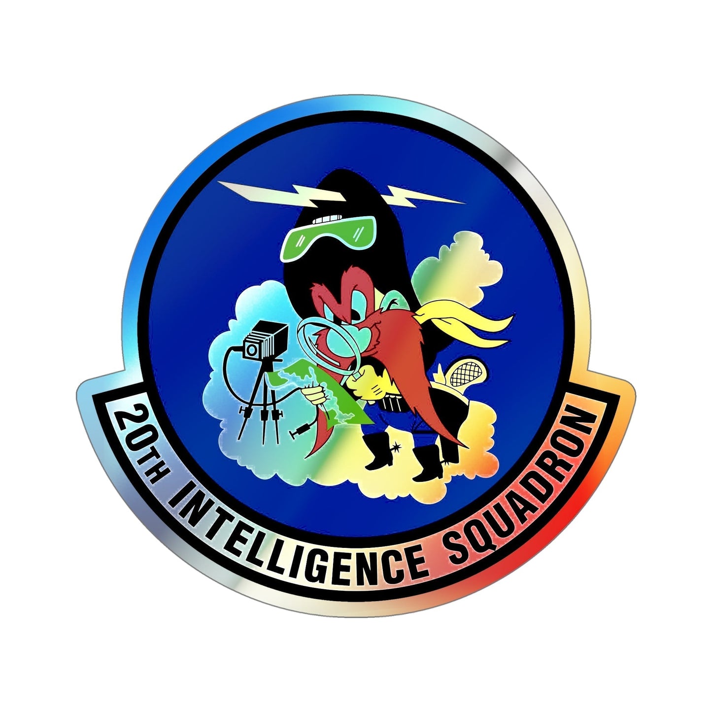 20 Intelligence Squadron ACC (U.S. Air Force) Holographic STICKER Die-Cut Vinyl Decal-6 Inch-The Sticker Space