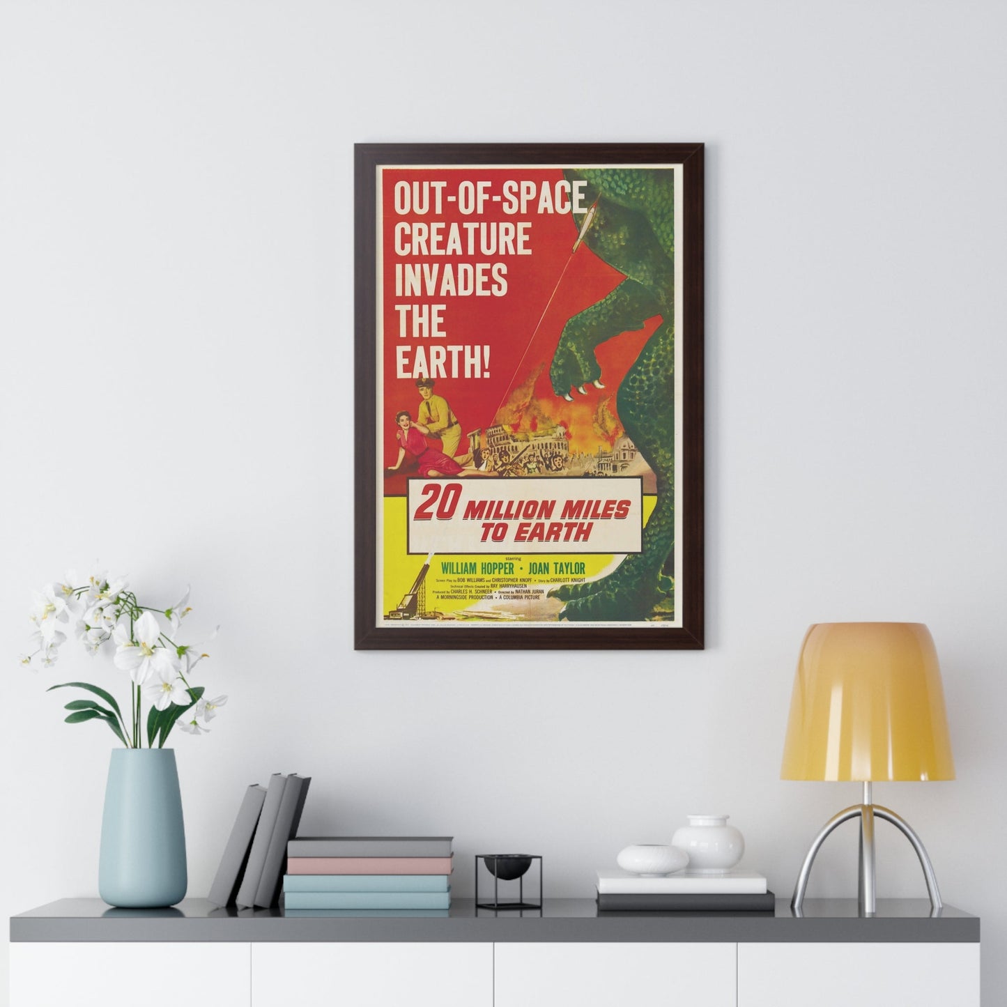 20 MILLION MILES TO EARTH 1957 - Framed Movie Poster-The Sticker Space