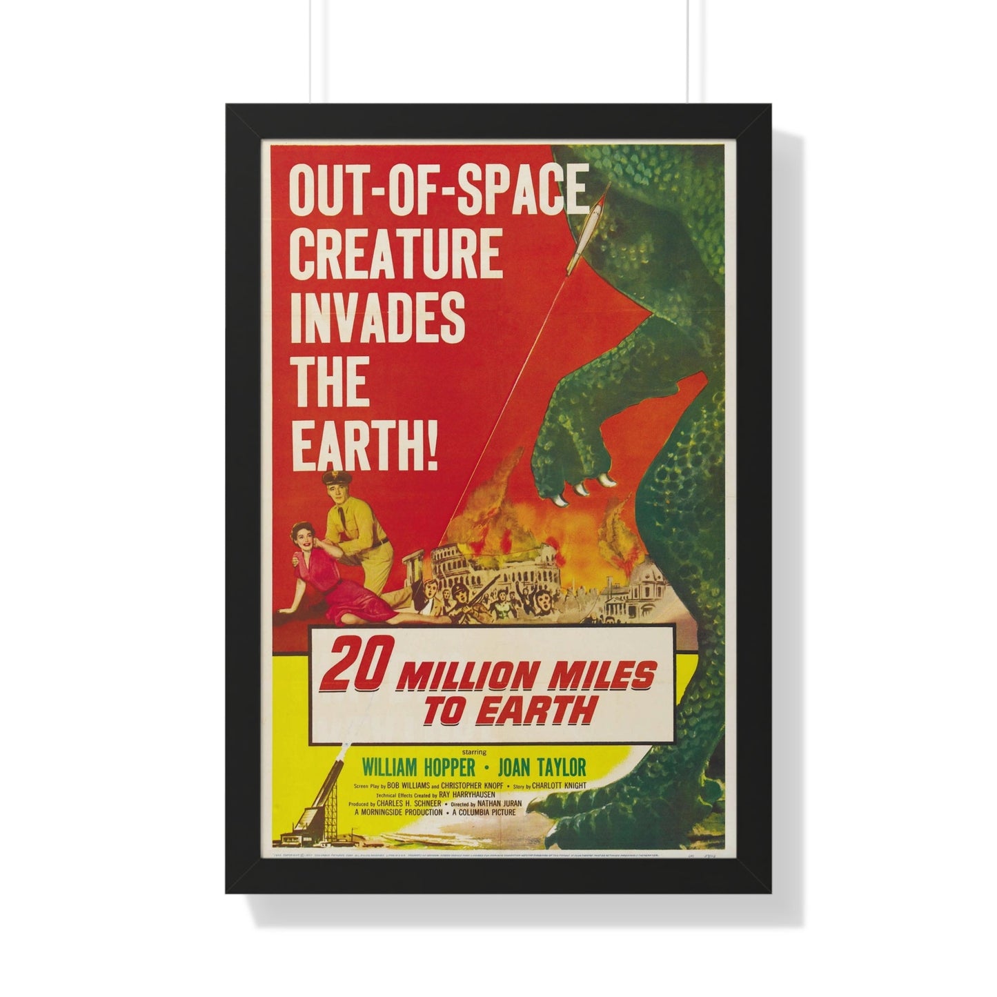 20 MILLION MILES TO EARTH 1957 - Framed Movie Poster-20" x 30"-The Sticker Space