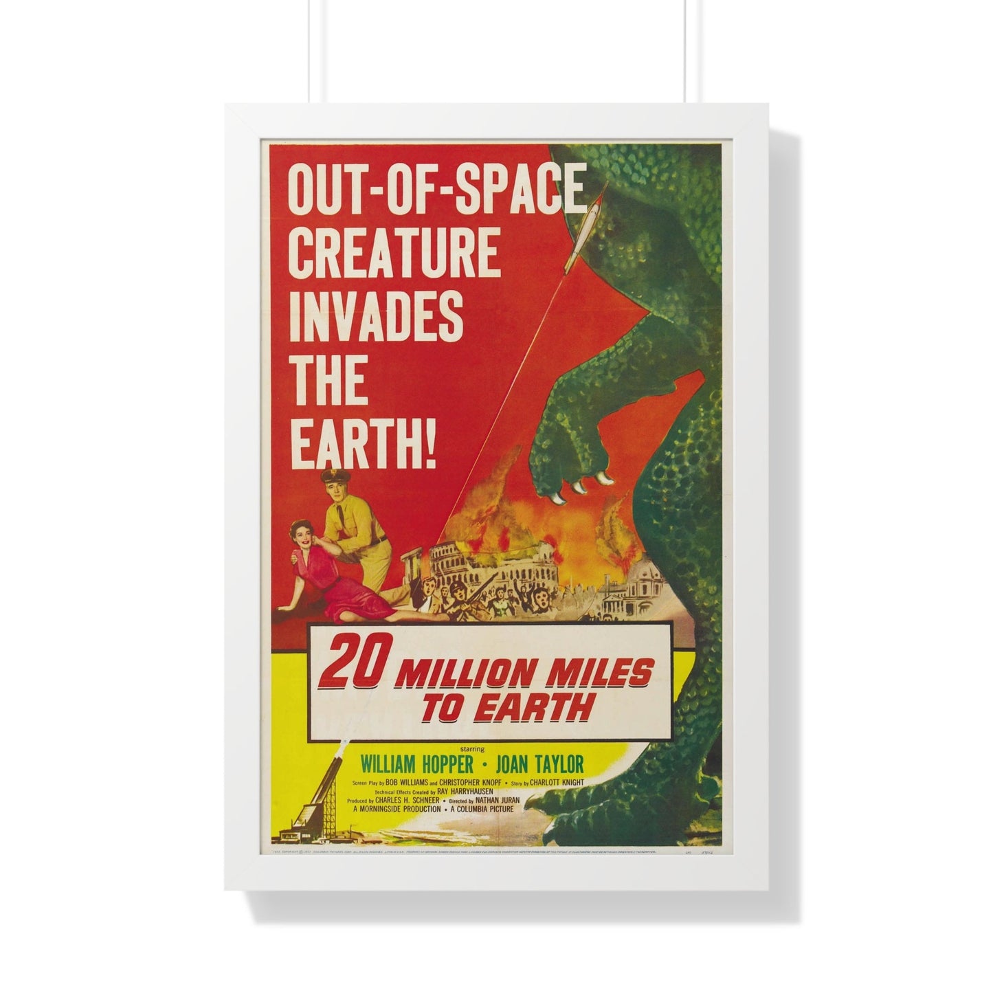 20 MILLION MILES TO EARTH 1957 - Framed Movie Poster-20" x 30"-The Sticker Space