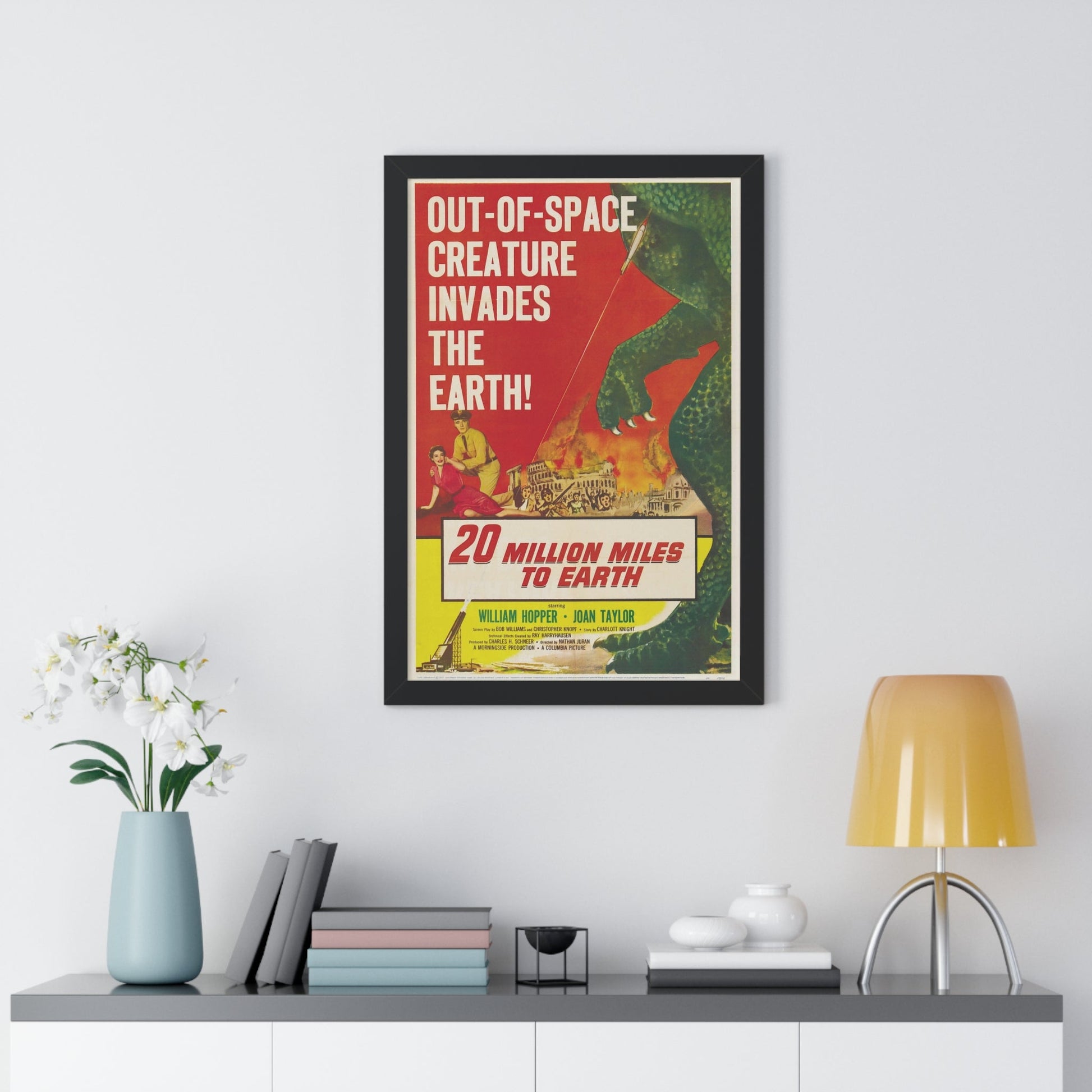 20 MILLION MILES TO EARTH 1957 - Framed Movie Poster-The Sticker Space