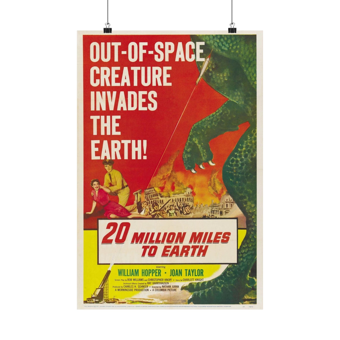 20 MILLION MILES TO EARTH 1957 - Paper Movie Poster-16″ x 24″-The Sticker Space