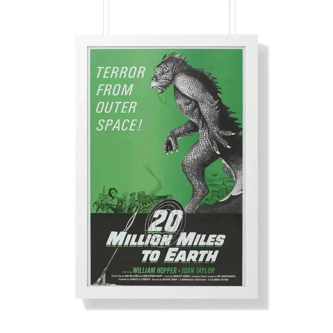 20 MILLION MILES TO EARTH (3) 1957 - Framed Movie Poster 20" x 30" White - The Sticker Space