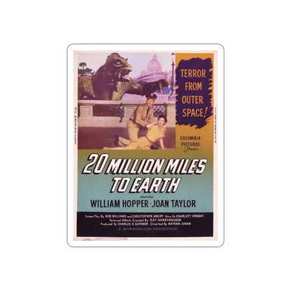20 MILLION MILES TO EARTH (4) 1957 Movie Poster STICKER Vinyl Die-Cut Decal 4 Inch - The Sticker Space