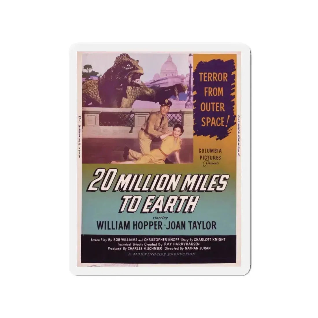 20 MILLION MILES TO EARTH (4) Movie Poster - Refrigerator Magnet 3 Inch - The Sticker Space
