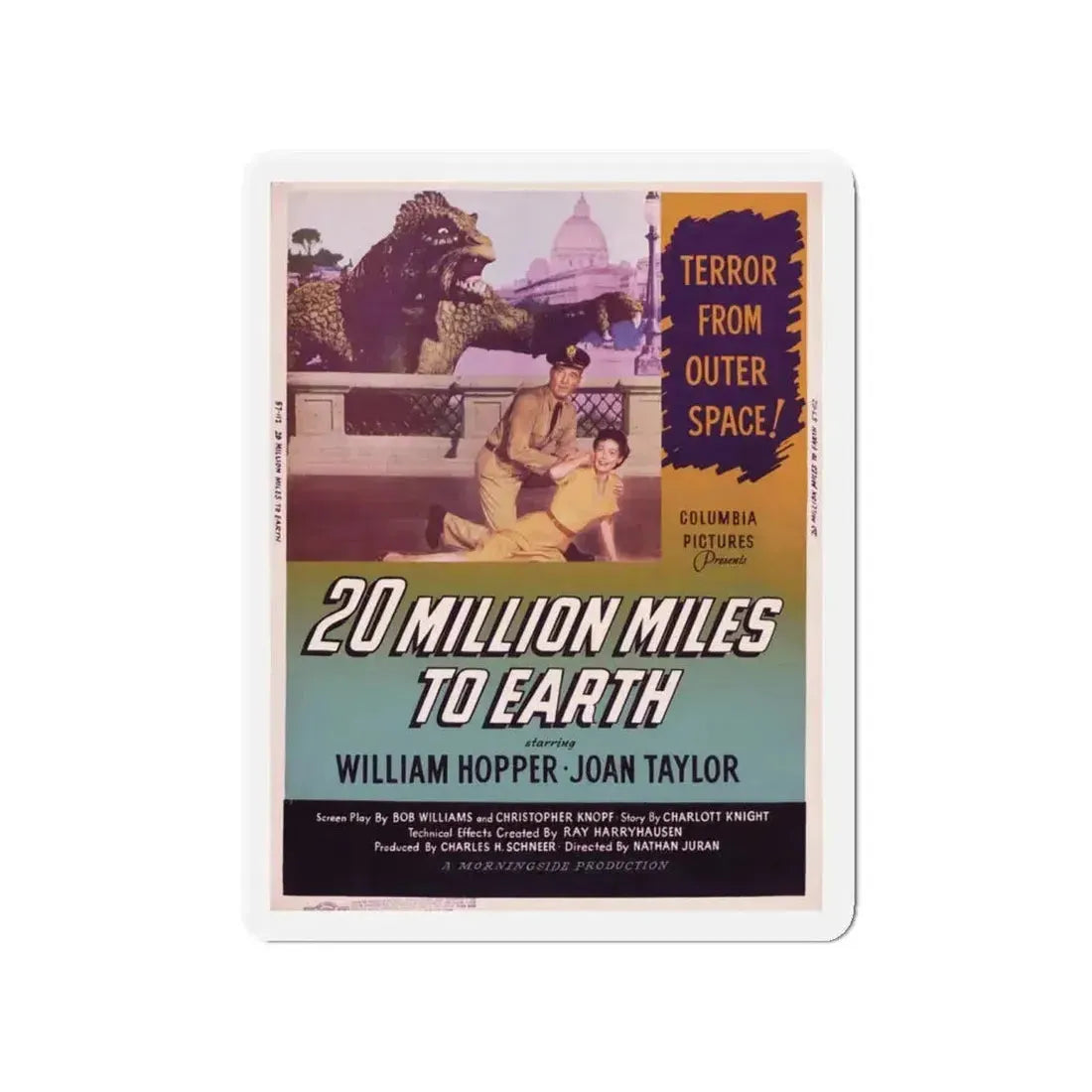20 MILLION MILES TO EARTH (4) Movie Poster - Refrigerator Magnet 4 Inch - The Sticker Space