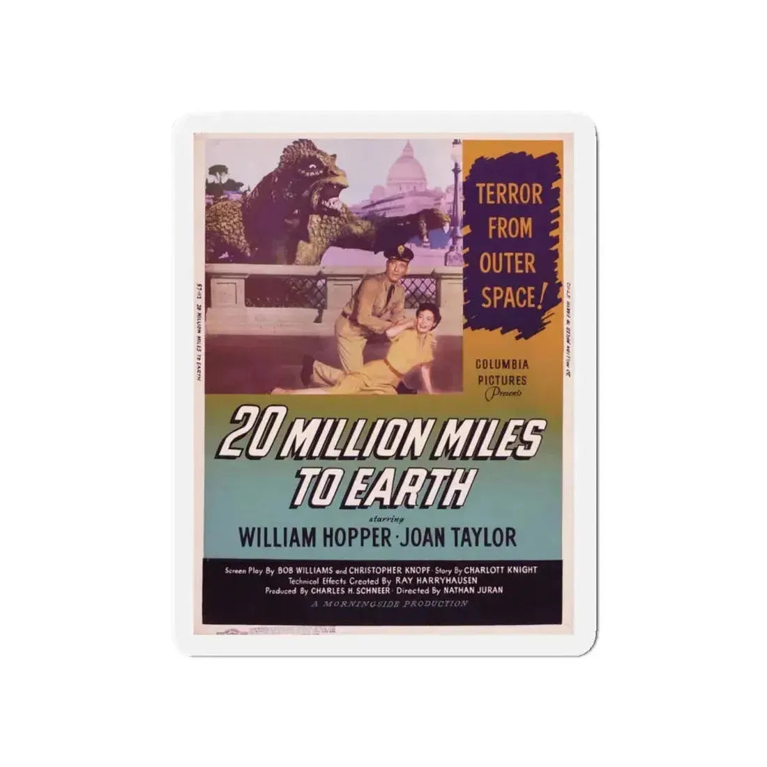 20 MILLION MILES TO EARTH (4) Movie Poster - Refrigerator Magnet 5 Inch - The Sticker Space