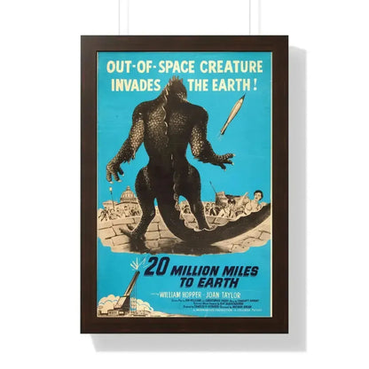 20 MILLION MILES TO EARTH (5) 1957 - Framed Movie Poster 16″ x 24″ Walnut - The Sticker Space