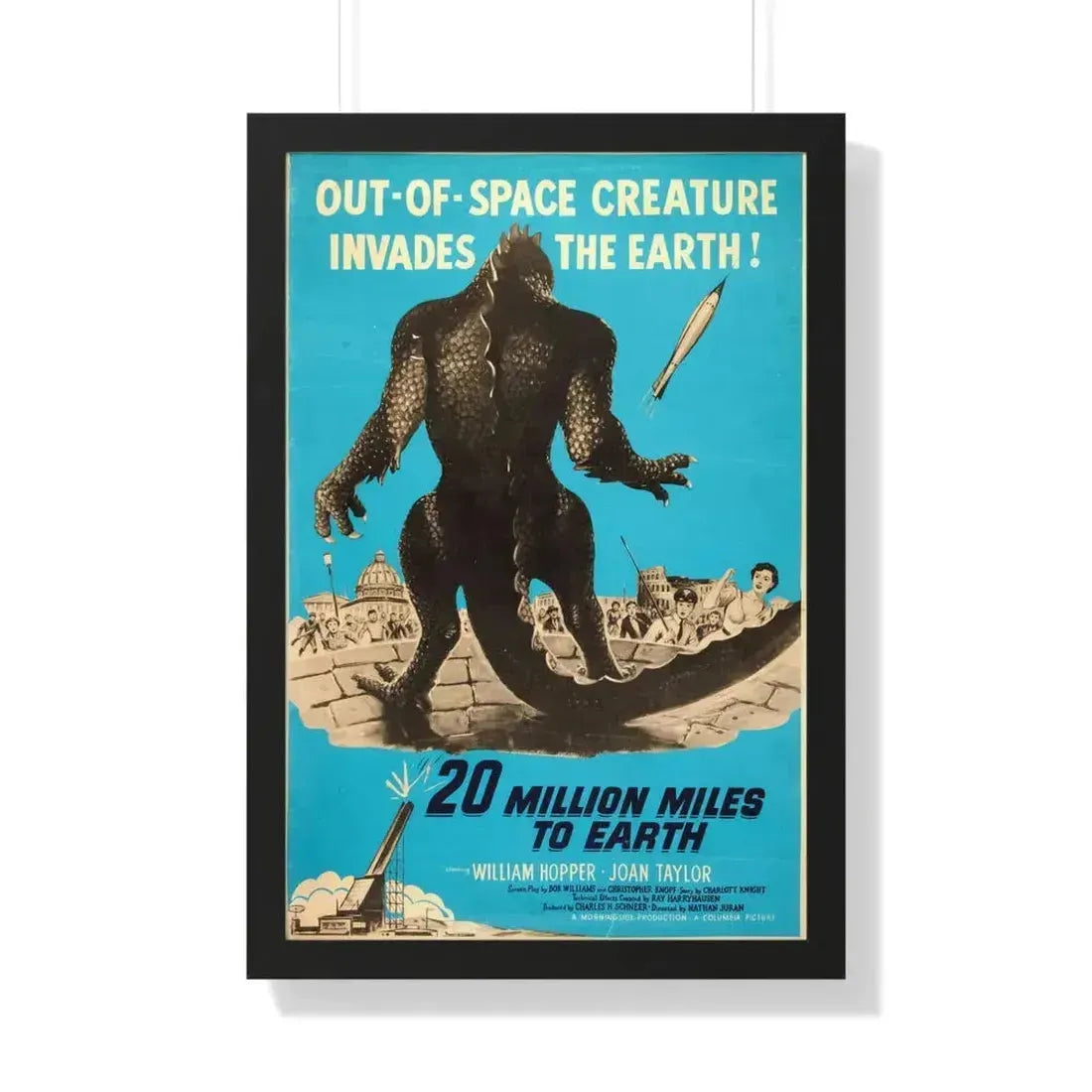 20 MILLION MILES TO EARTH (5) 1957 - Framed Movie Poster 20" x 30" Black - The Sticker Space