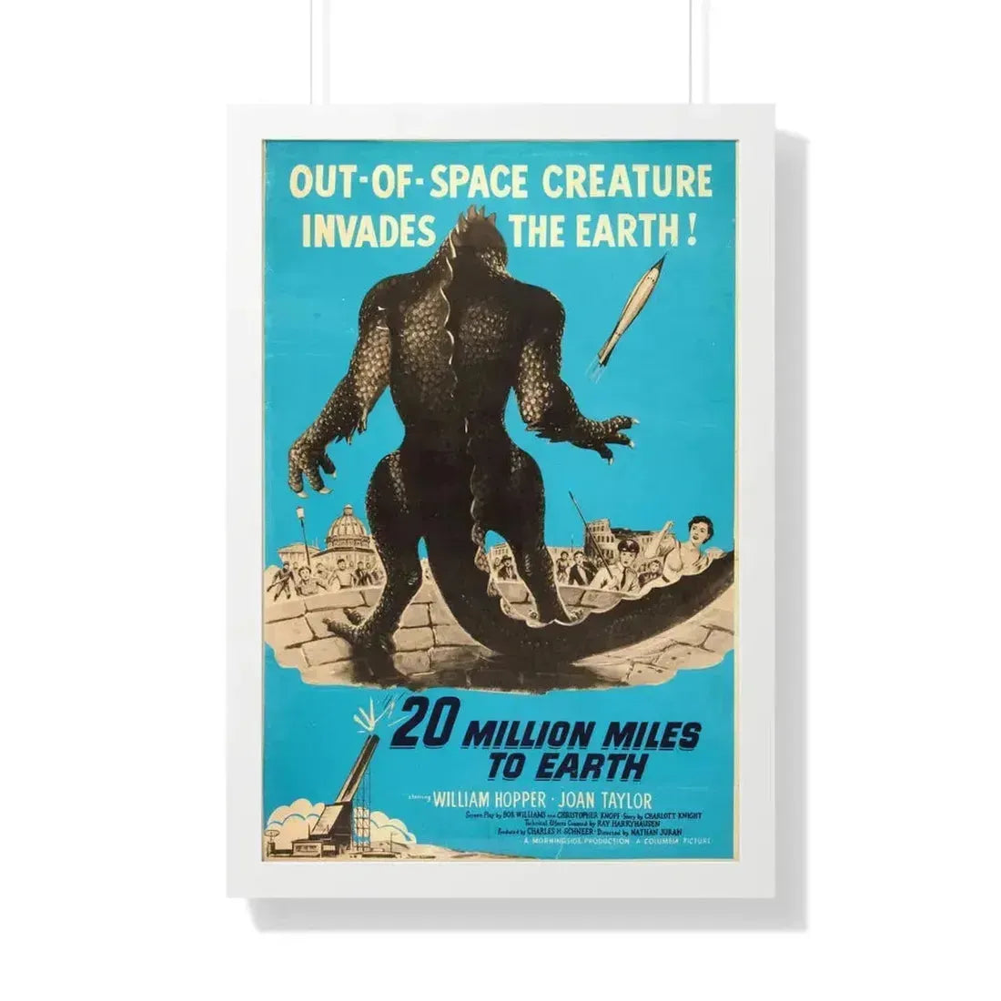 20 MILLION MILES TO EARTH (5) 1957 - Framed Movie Poster 20" x 30" White - The Sticker Space