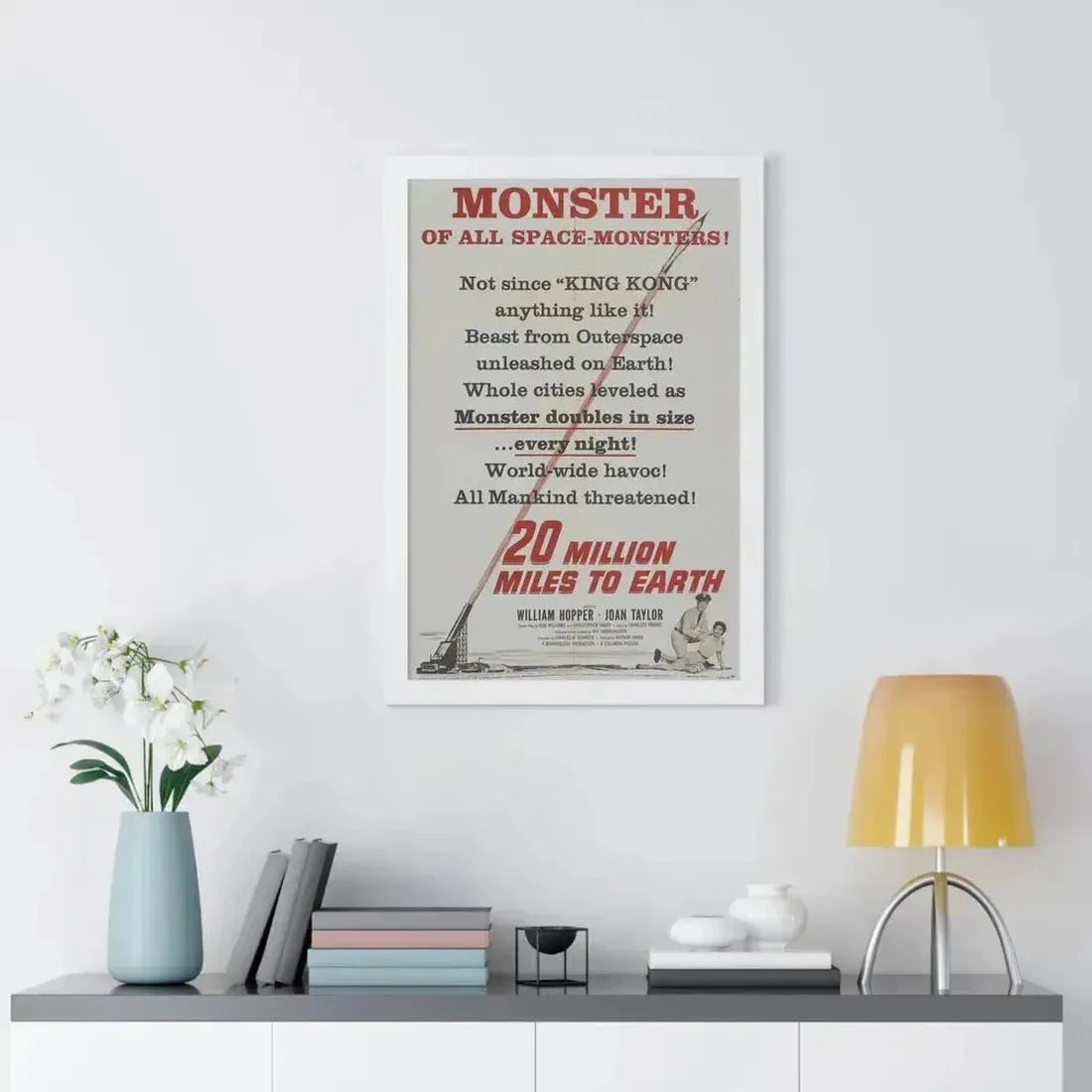 20 MILLION MILES TO EARTH (TEASER) 1957 - Framed Movie Poster - The Sticker Space