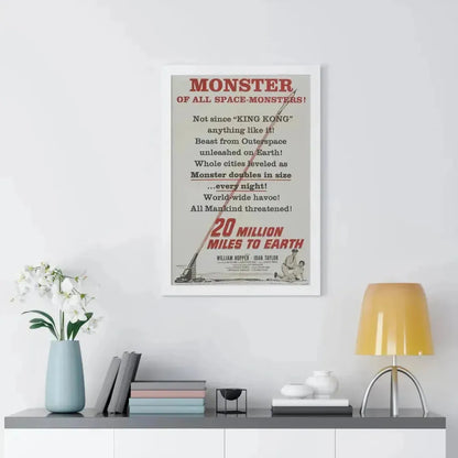 20 MILLION MILES TO EARTH (TEASER) 1957 - Framed Movie Poster - The Sticker Space