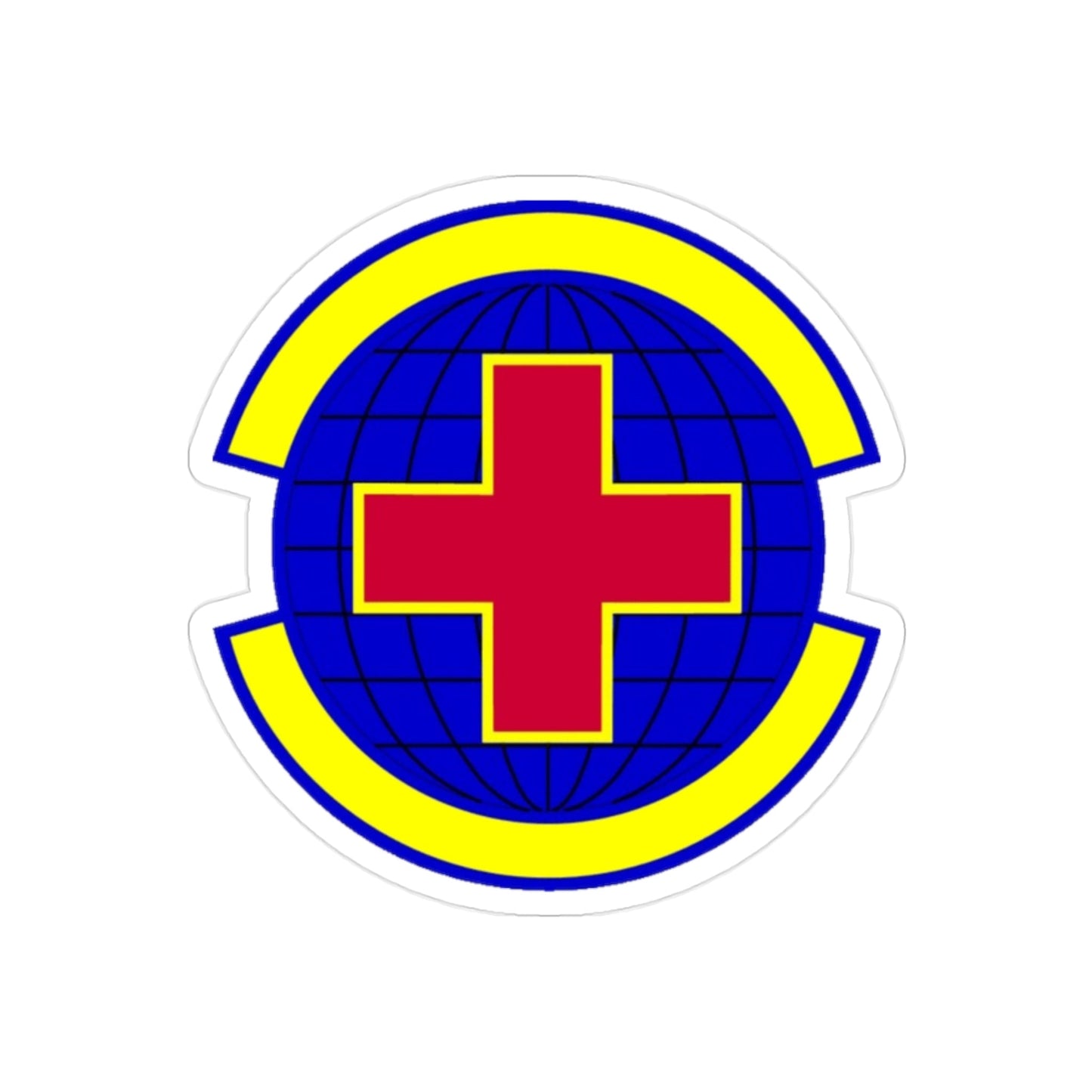 20 Operational Medical Readiness Squadron ACC (U.S. Air Force) REVERSE PRINT Transparent STICKER-2" × 2"-The Sticker Space