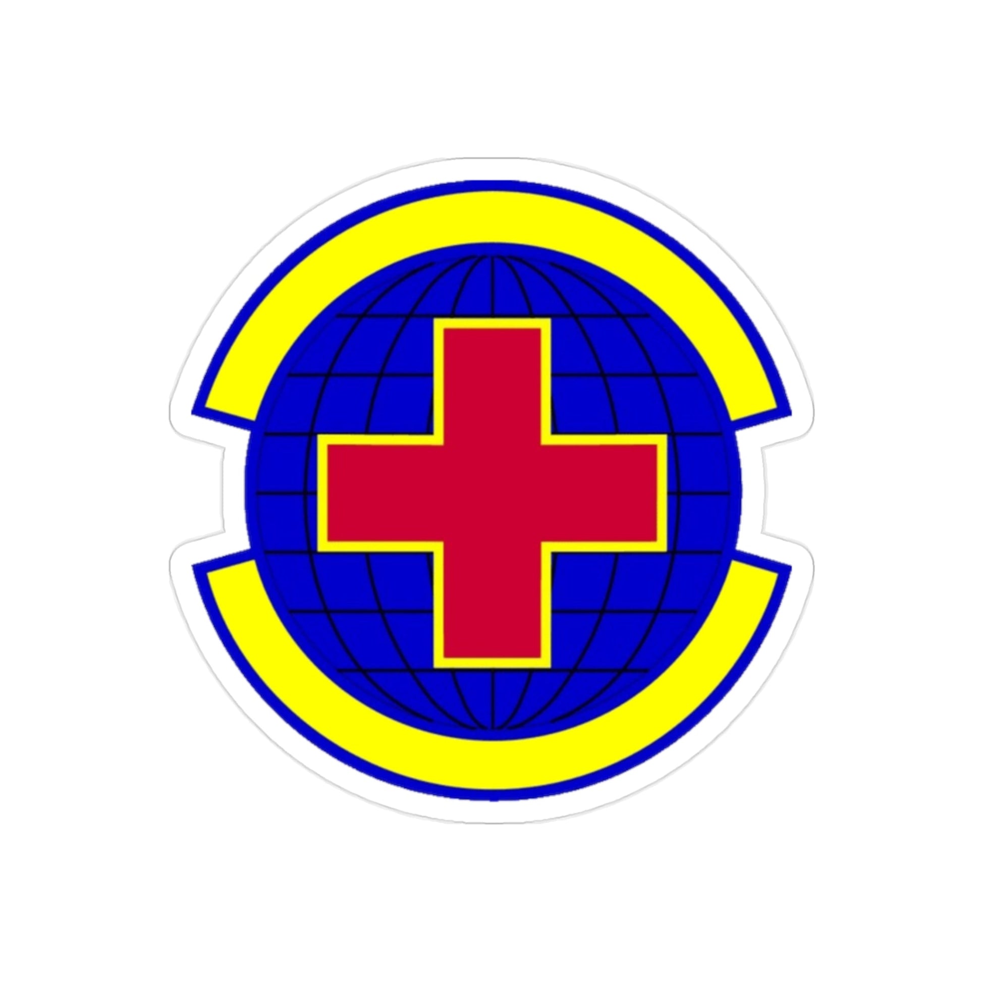 20 Operational Medical Readiness Squadron ACC (U.S. Air Force) REVERSE PRINT Transparent STICKER-2" × 2"-The Sticker Space