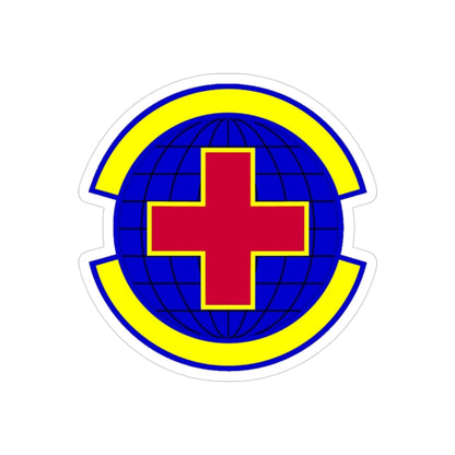 20 Operational Medical Readiness Squadron ACC (U.S. Air Force) REVERSE PRINT Transparent STICKER-3" × 3"-The Sticker Space