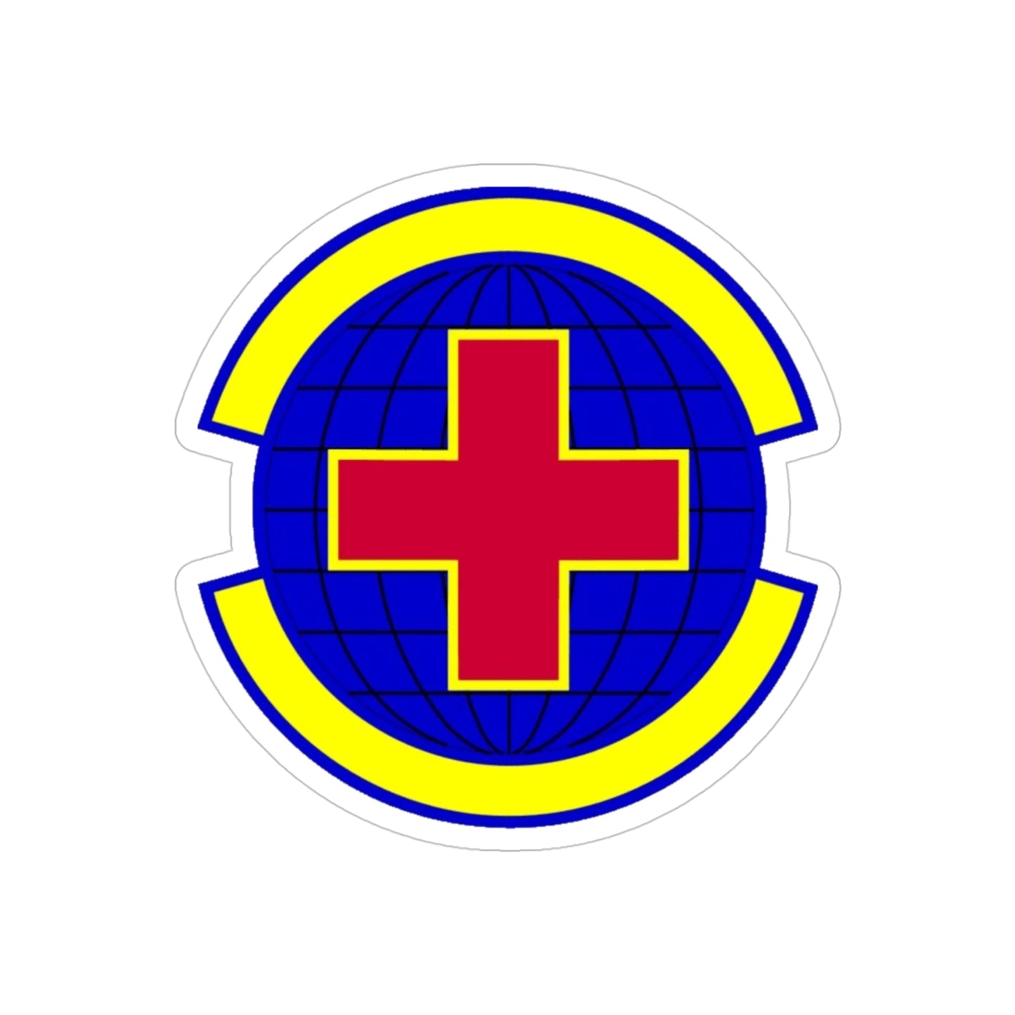 20 Operational Medical Readiness Squadron ACC (U.S. Air Force) REVERSE PRINT Transparent STICKER-4" × 4"-The Sticker Space