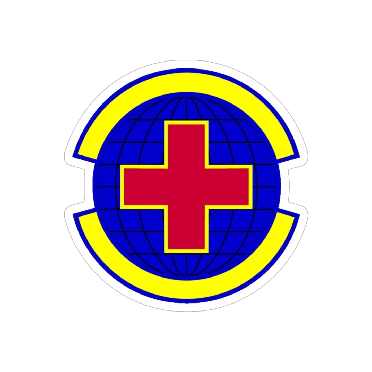 20 Operational Medical Readiness Squadron ACC (U.S. Air Force) REVERSE PRINT Transparent STICKER-5" × 5"-The Sticker Space