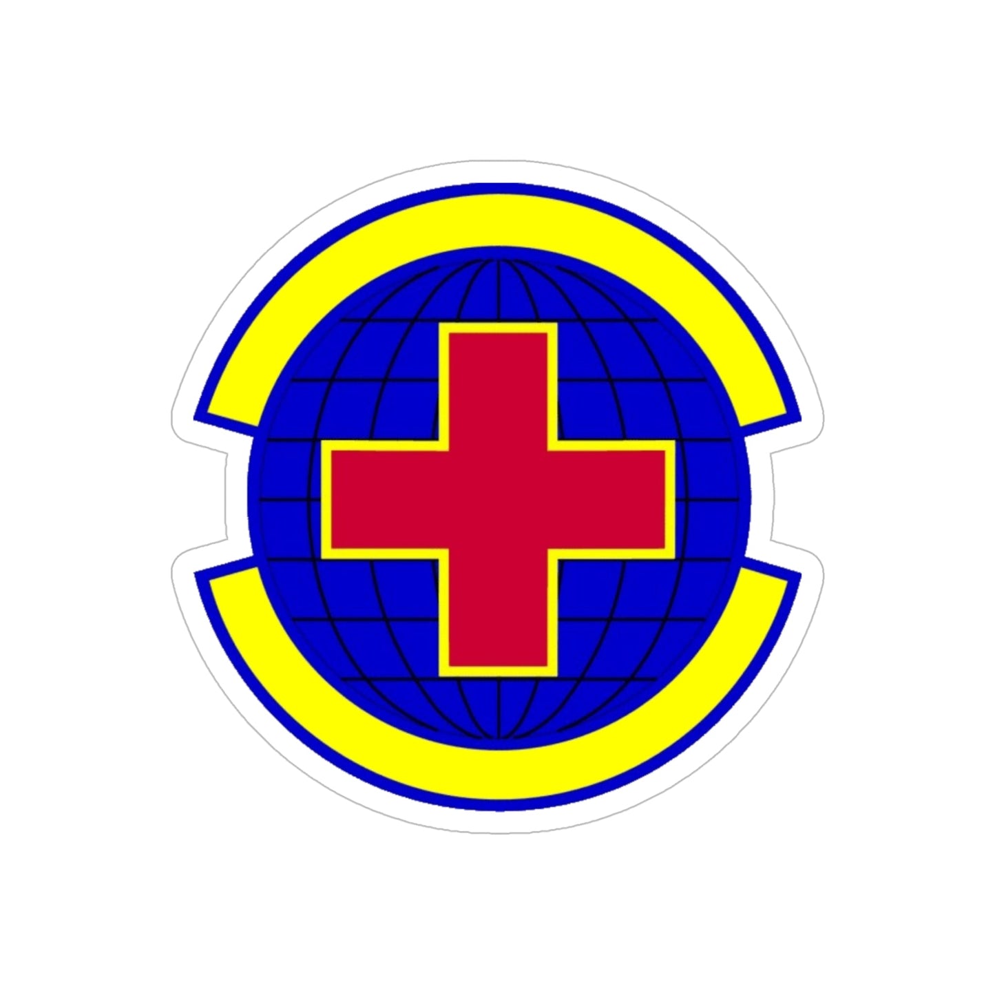 20 Operational Medical Readiness Squadron ACC (U.S. Air Force) REVERSE PRINT Transparent STICKER-6" × 6"-The Sticker Space