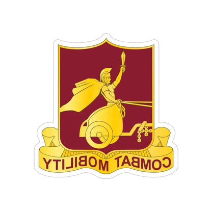 20 Transportation Battalion (U.S. Army) REVERSE PRINT Transparent Die-Cut STICKER 5 Inch Die-Cut Transparent - The Sticker Space