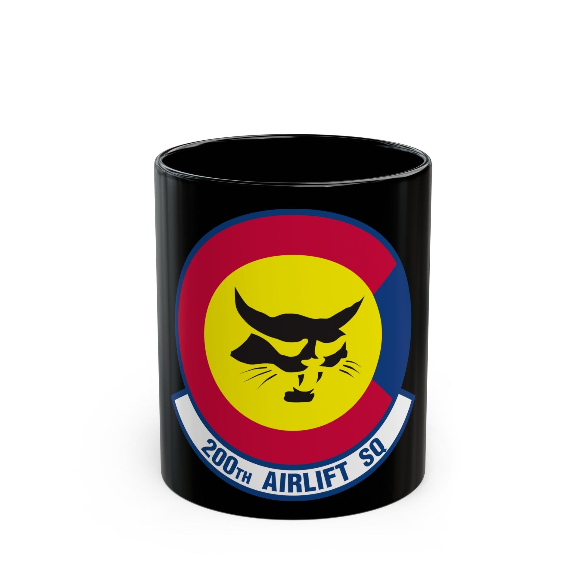 200 Airlift Squadron (U.S. Air Force) Black Coffee Mug-11oz-The Sticker Space