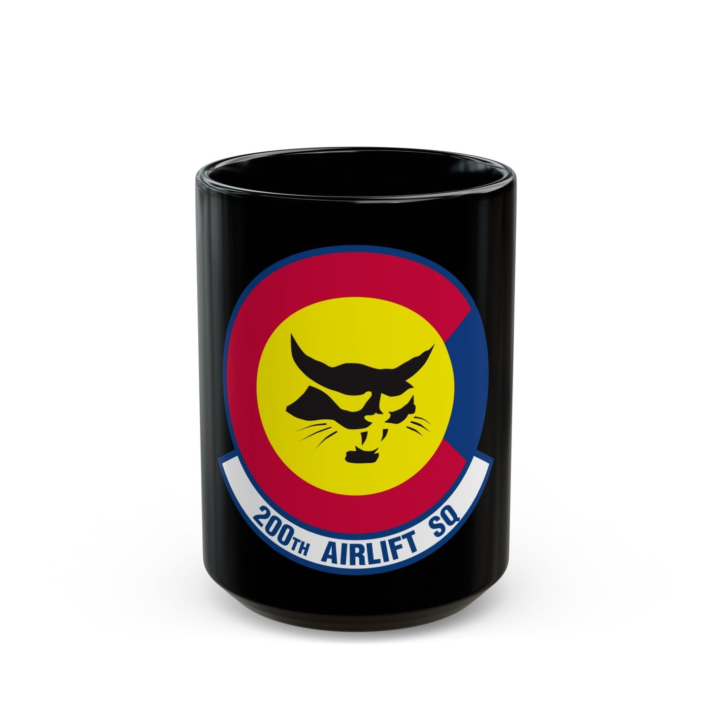 200 Airlift Squadron (U.S. Air Force) Black Coffee Mug-15oz-The Sticker Space