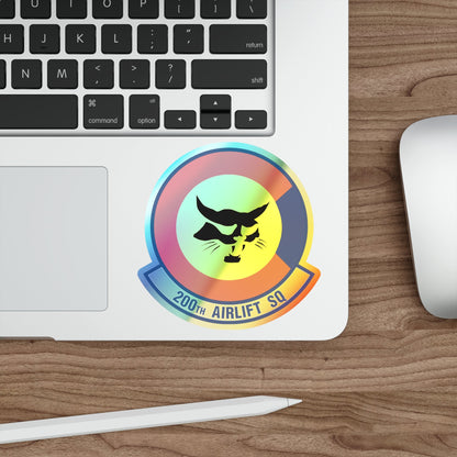 200 Airlift Squadron (U.S. Air Force) Holographic STICKER Die-Cut Vinyl Decal-The Sticker Space