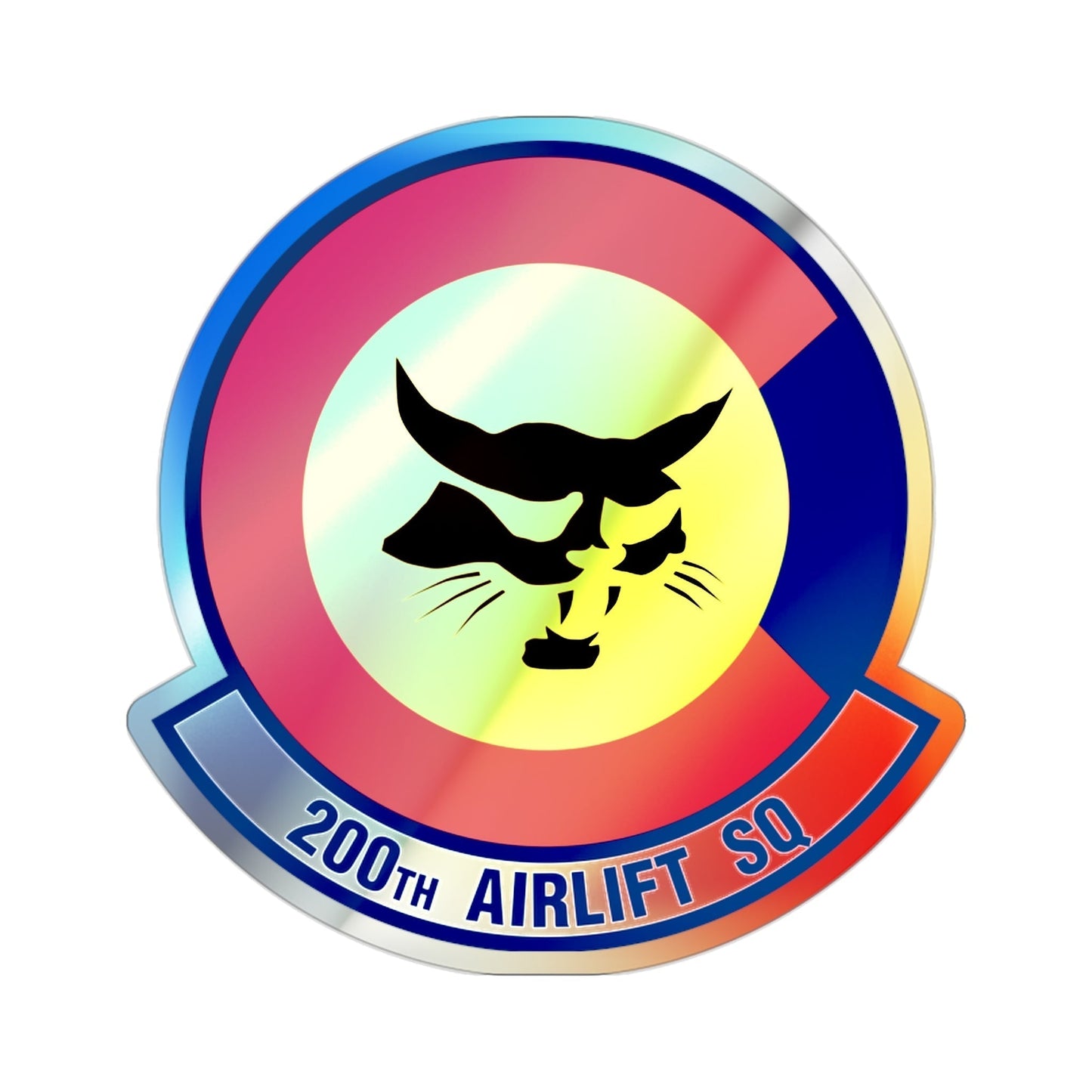 200 Airlift Squadron (U.S. Air Force) Holographic STICKER Die-Cut Vinyl Decal-2 Inch-The Sticker Space