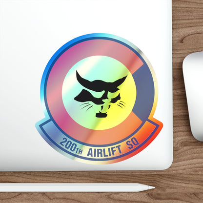 200 Airlift Squadron (U.S. Air Force) Holographic STICKER Die-Cut Vinyl Decal-The Sticker Space