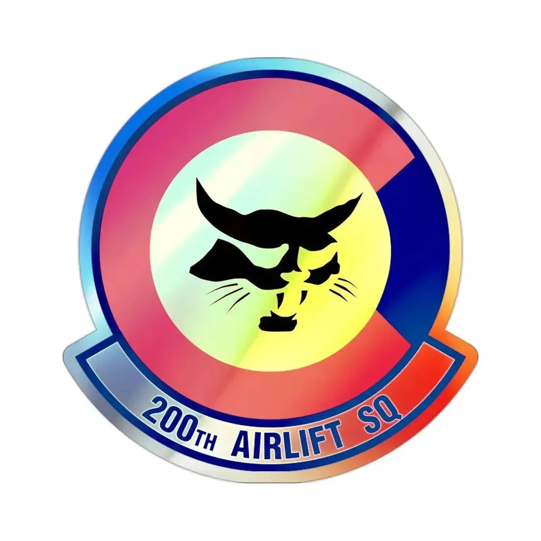 200 Airlift Squadron (U.S. Air Force) Holographic STICKER Die-Cut Vinyl Decal 2 Inch Holographic - The Sticker Space