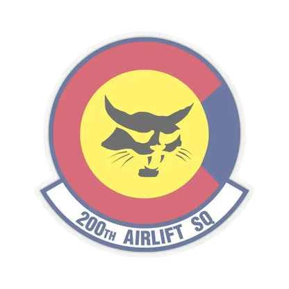 200 Airlift Squadron (U.S. Air Force) STICKER Vinyl Kiss-Cut Decal 6 Inch Transparent - The Sticker Space