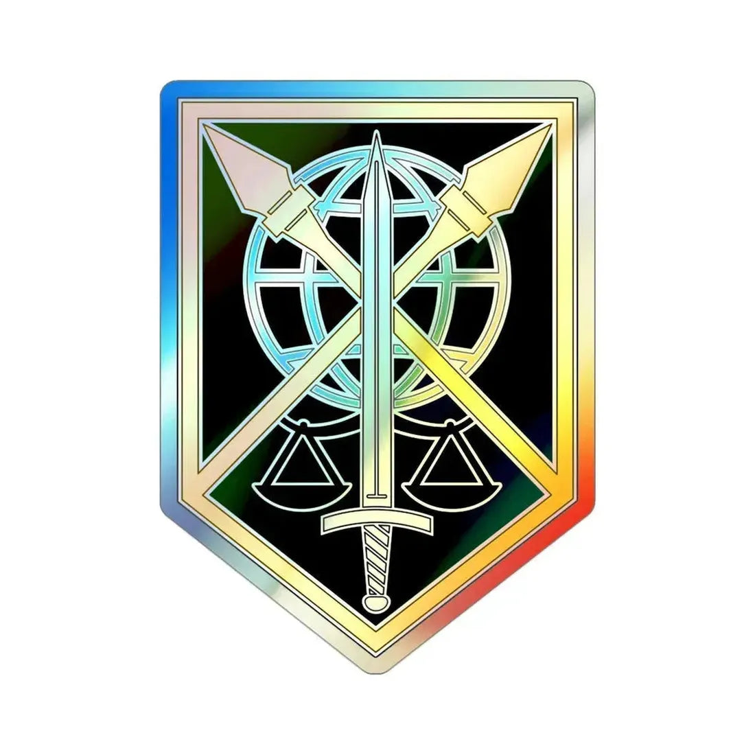 200 Military Police Command (U.S. Army) Holographic STICKER Die-Cut Vinyl Decal 3 Inch Holographic - The Sticker Space