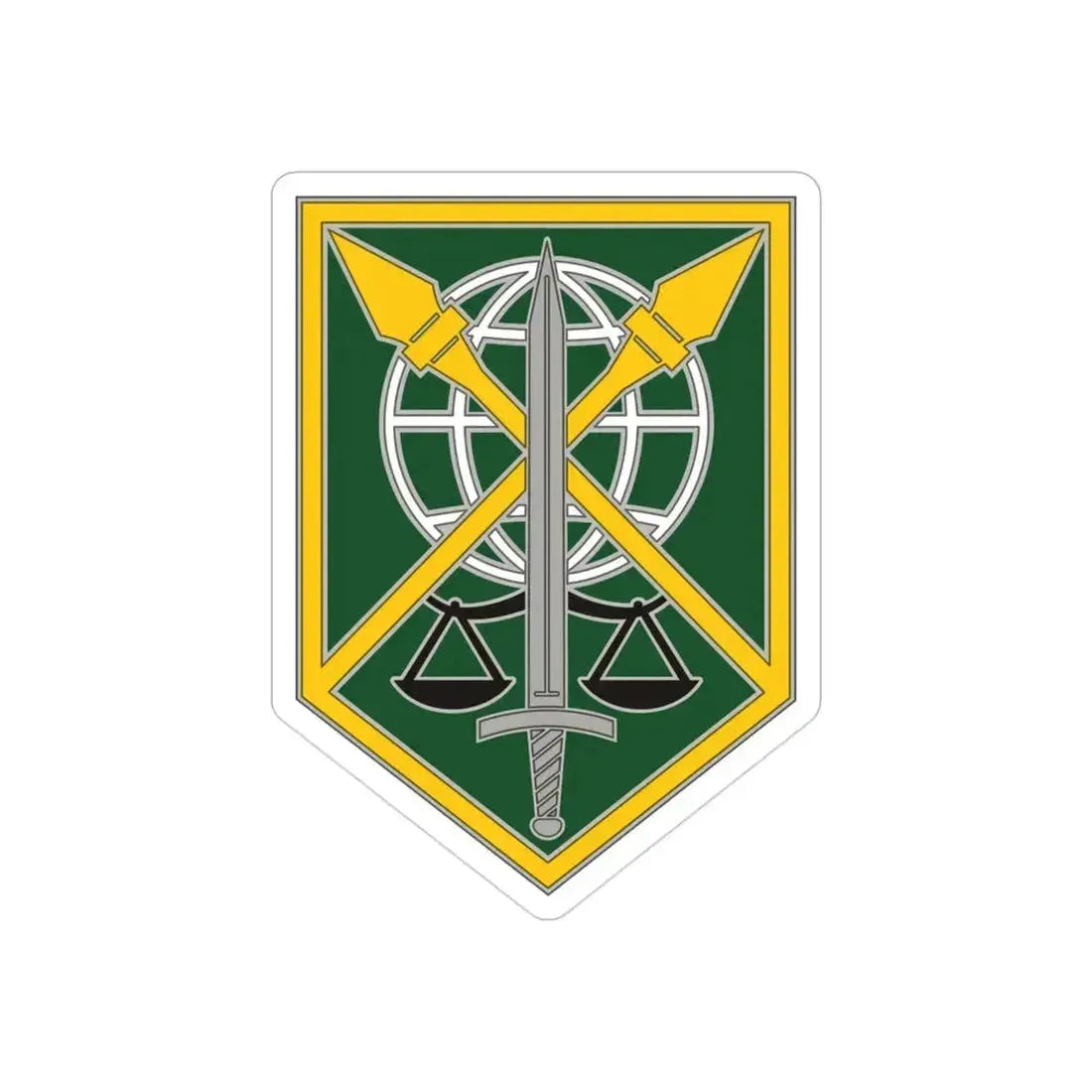 200 Military Police Command (U.S. Army) REVERSE PRINT Transparent Die-Cut STICKER 3 Inch Die-Cut Transparent - The Sticker Space