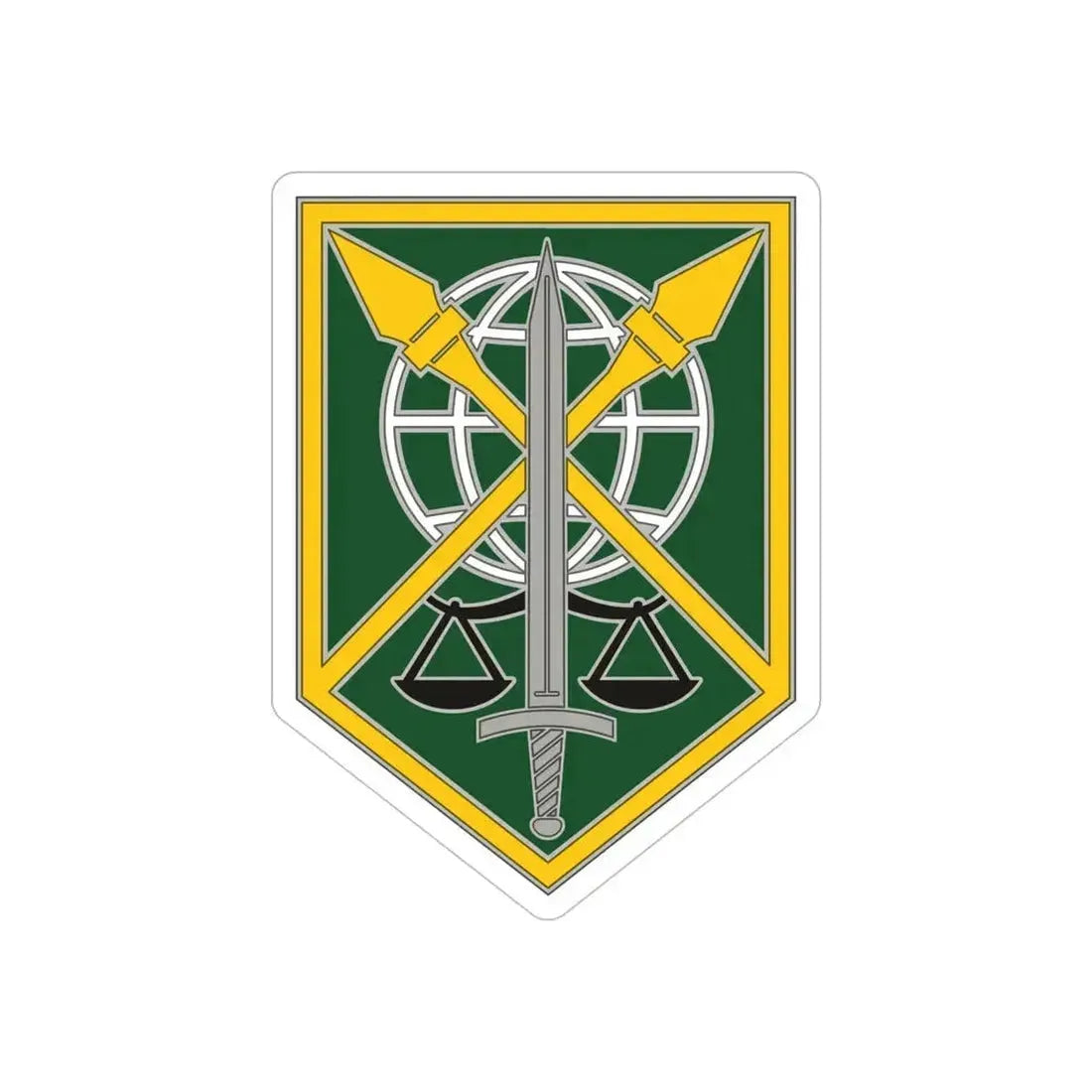 200 Military Police Command (U.S. Army) REVERSE PRINT Transparent Die-Cut STICKER 5 Inch Die-Cut Transparent - The Sticker Space