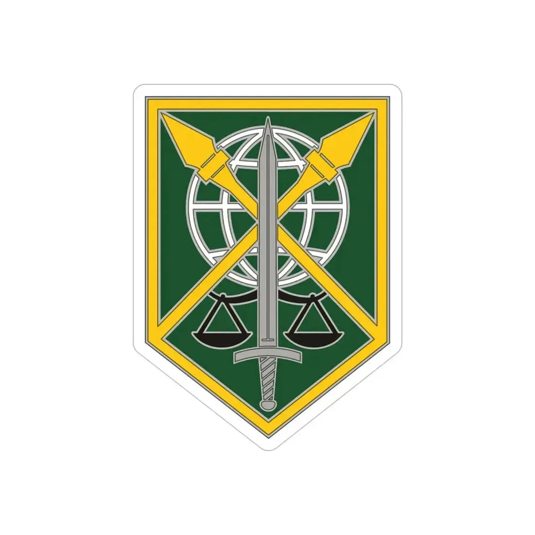 200 Military Police Command (U.S. Army) REVERSE PRINT Transparent Die-Cut STICKER - The Sticker Space