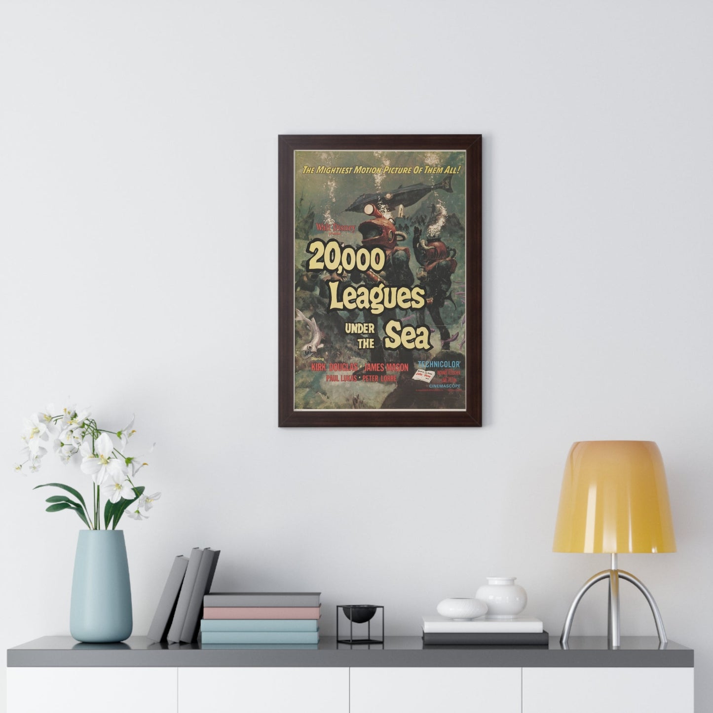 20,000 LEAGUES UNDER THE SEA 1954 - Framed Movie Poster-The Sticker Space