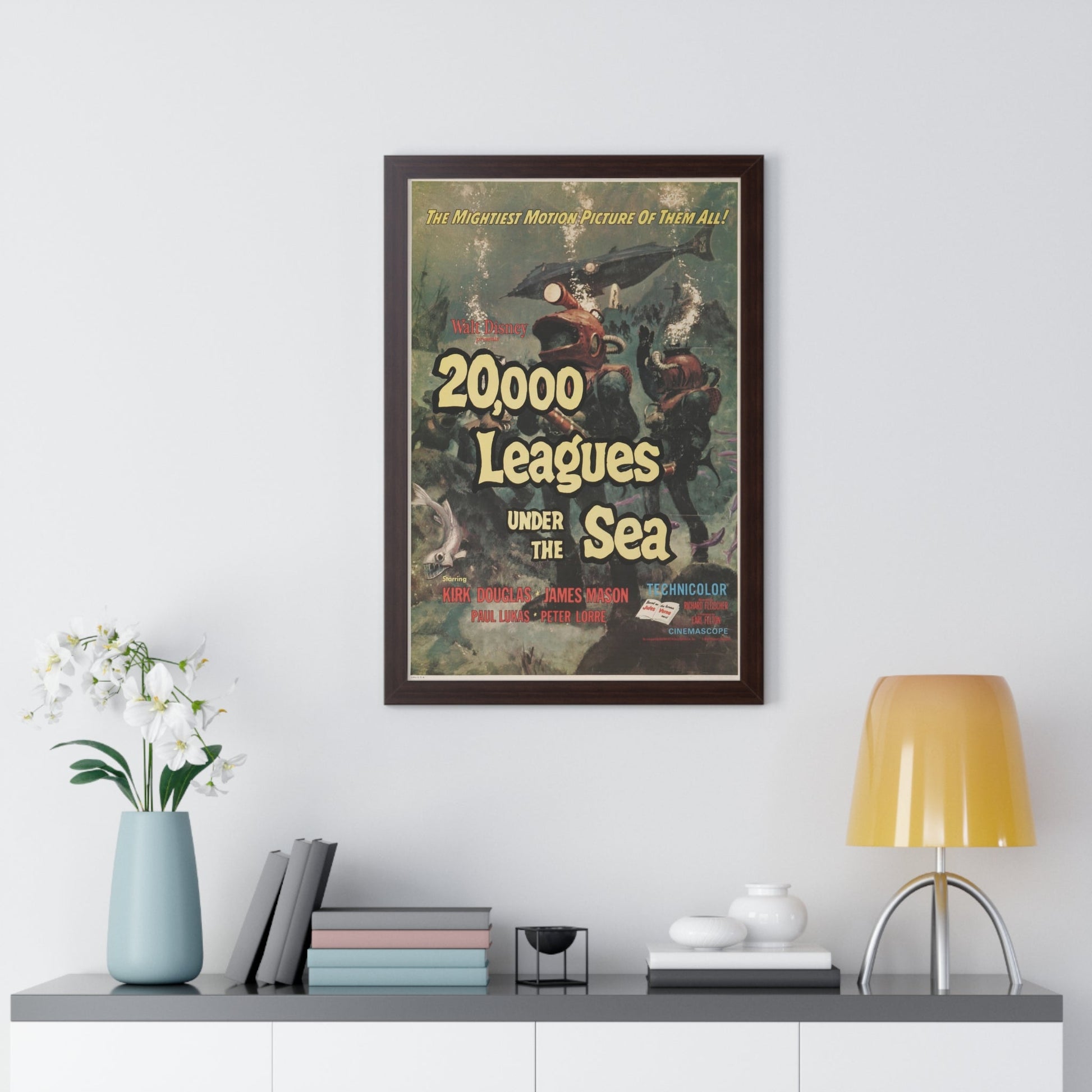 20,000 LEAGUES UNDER THE SEA 1954 - Framed Movie Poster-The Sticker Space