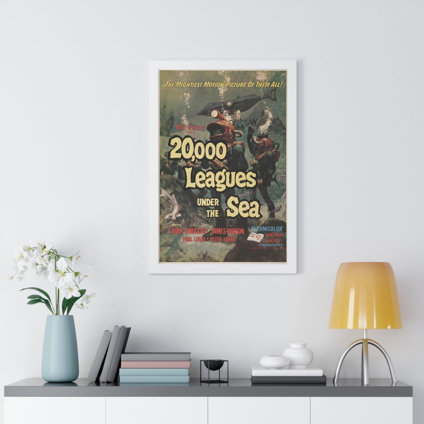 20,000 LEAGUES UNDER THE SEA 1954 - Framed Movie Poster-The Sticker Space